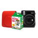 Набор фотоаппарат Fujifilm Instax Mini 70 Black  + кейс Red + картридж 2х10 1